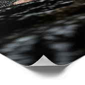 Karate Master Performing Kata Under Waterfall ポスター (角)