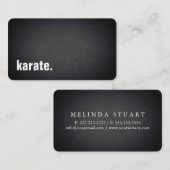 karate. Modern Minimalist Blackboard Professional 名刺 (正面/裏面)