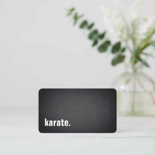 karate. Modern Minimalist Blackboard Professional 名刺 (スタンド正面)