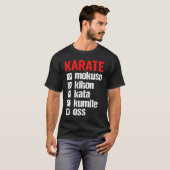 Karate Mokuso Kihon Kata Kumite Training  Shotokan Tシャツ (正面フル)