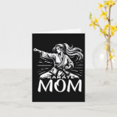 Karate Mom Martial Arts Mother Family Bonding  カード (黄色い花)