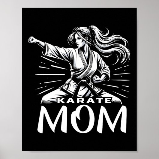 Karate Mom Martial Arts Mother Family Bonding  ポスター (正面)