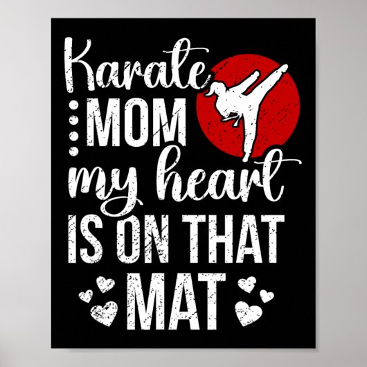 Karate Mom My Heart Is On That Mat Karate Mama ポスター (正面)