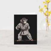 Karate Monkey Kickboxing Judo Jiu-jitsu Mma Martia カード (黄色い花)