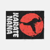 Karate Nana Ponytail Kick Japanese Martial Arts Gr フリースブランケット (正面(横))