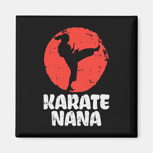 Karate Nana Ponytail Kick Japanese Martial Arts Gr マグネット (正面)