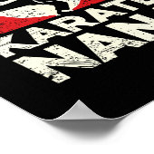 Karate Nana Retro Kick Silhouette  ポスター (角)