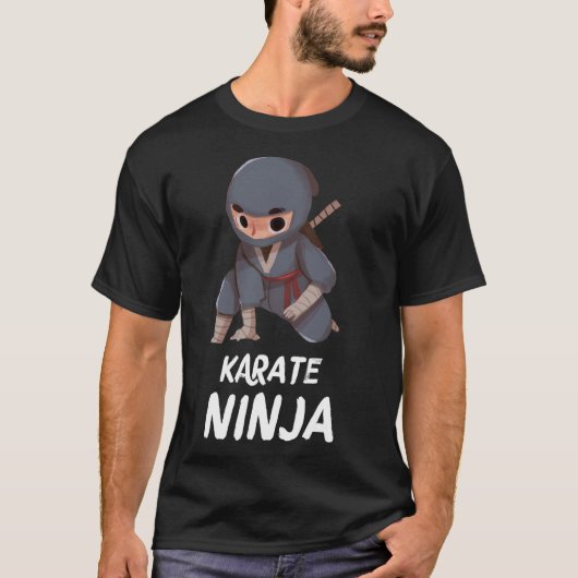 Karate Ninja Boy Funny Martial Arts Sports  Tシャツ (正面)