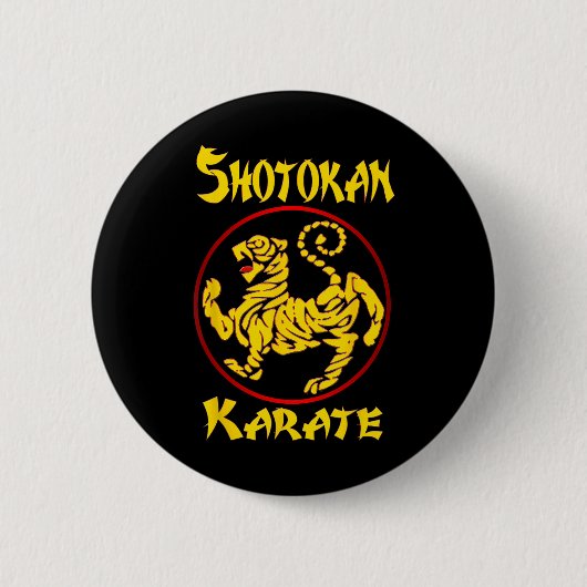 Karate Shotokan Tiger Martial Arts  缶バッジ (正面)