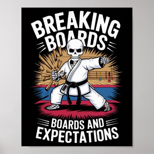 Karate Skeleton – Breaking Boards And Expectations ポスター (正面)