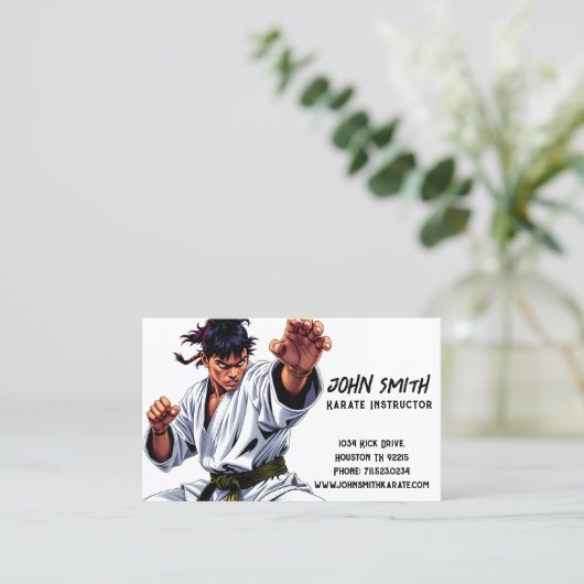 Karate Taekwondo Judo Martial Arts Instructor 名刺 (スタンド正面)