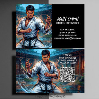 Karate Taekwondo Judo Martial Arts Instructor 名刺