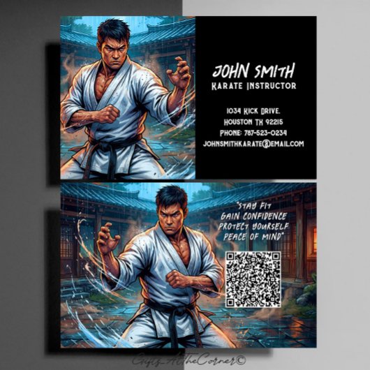 Karate Taekwondo Judo Martial Arts Instructor 名刺