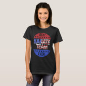 Karate Team Independence Day Patriotic Karateka US Tシャツ (正面フル)