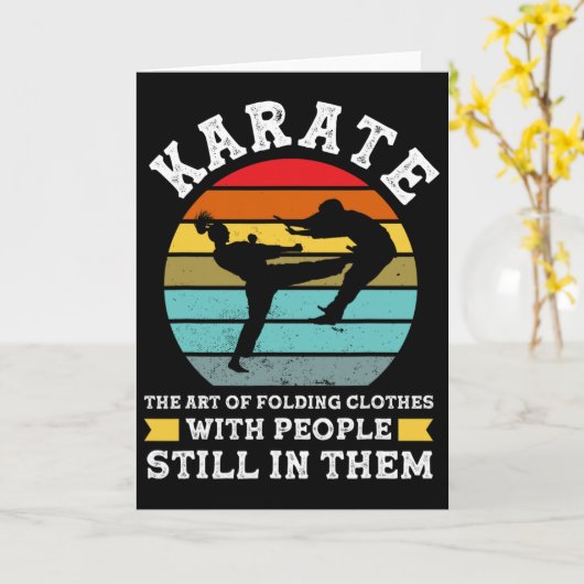 Karate The Art Of Folding Clothes Martial Arts  カード (黄色い花)