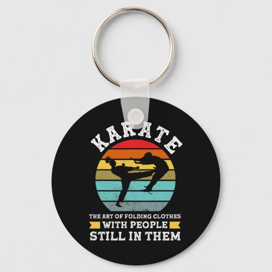 Karate The Art Of Folding Clothes Martial Arts  キーホルダー (正面)