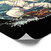 Karate Toad Taekwondo Beach Sunset Martial Arts To ポスター (角)
