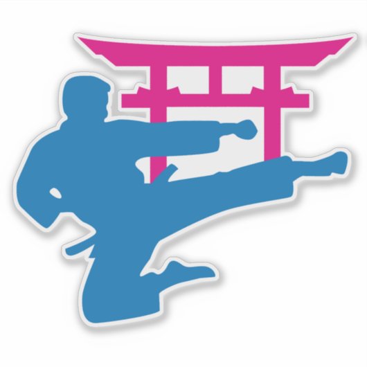 Karate Torii Neon Fighter シール (正面)