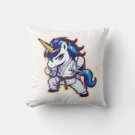 Karate Unicorn Brown Belt Fighter クッション