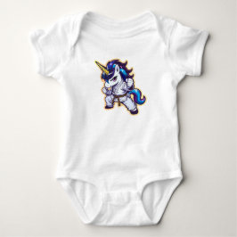Karate Unicorn Brown Belt Fighter ベビーボディスーツ
