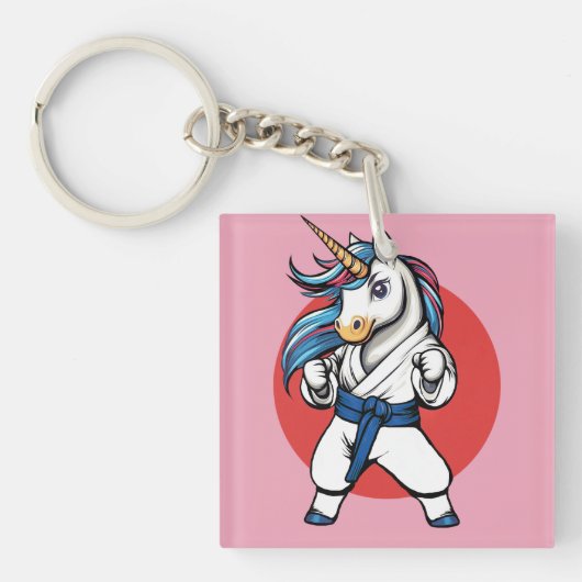Karate Unicorn The cutest fighter キーホルダー (正面)