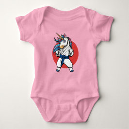 Karate Unicorn The cutest fighter  ベビーボディスーツ