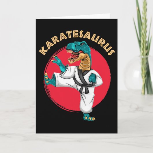 Karatesaurus Funny Karate Dinosaur  カード (正面)