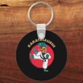 Karatesaurus Funny Karate Dinosaur  キーホルダー (正面)