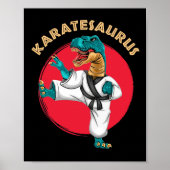 Karatesaurus Funny Karate Dinosaur  ポスター (正面)
