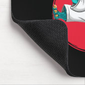 Karatesaurus Funny Karate Dinosaur  マウスパッド (コーナー)