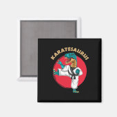 Karatesaurus Funny Karate Dinosaur  マグネット (正面/裏面)
