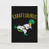 Karatesaurus Trex Karate Funny Dinosaur Martial Ar カード (正面)