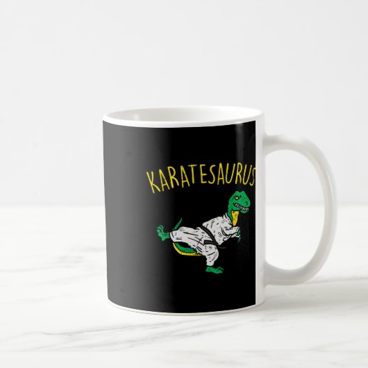 Karatesaurus Trex Karate Funny Dinosaur Martial Ar コーヒーマグカップ (右)