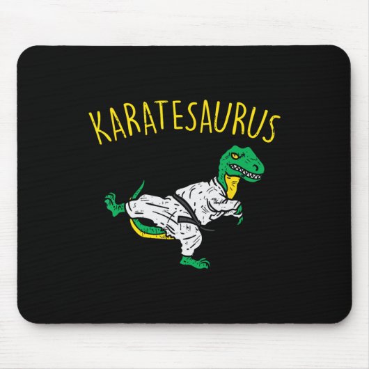 Karatesaurus Trex Karate Funny Dinosaur Martial Ar マウスパッド (正面)