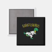 Karatesaurus Trex Karate Funny Dinosaur Martial Ar マグネット (正面/裏面)