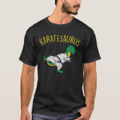 Karatesaurus Trex Karate Funny Dinosaur Martial Ar Tシャツ (正面)