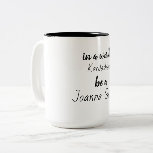 kardashiansの世界でgainesあって下さい ツートーンマグカップ (正面左)