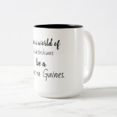 kardashiansの世界でgainesあって下さい ツートーンマグカップ (正面右)