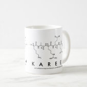 Kareemペプチド名mug コーヒーマグカップ (正面右)