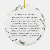 Karelian Bear Dog Monogram セラミックオーナメント (裏面)