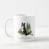 Karelian Bear Dog Watercolor Breed Quote コーヒーマグカップ (左)