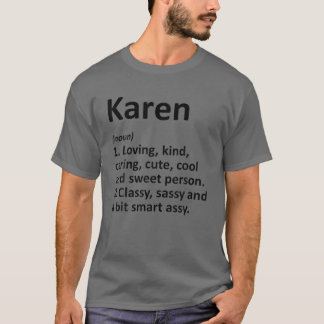 KAREN定義名パーソナライズされたのおもしろい誕生日 Tシャツ
