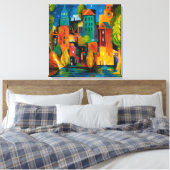 Karen Gillis Taylorによるウォータータウンの街並み キャンバスプリント (インサイチュ (寝室))