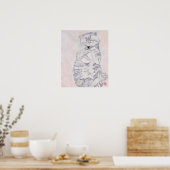 Karen Poppyによるキッテンの水彩画 – プリント（マット） ポスター (キッチン)