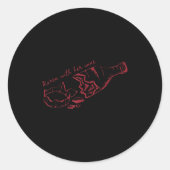 Karen With Her Wine  ラウンドシール (正面)