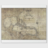 Karibik - alte Karte ラッピングペーパー (フラット)