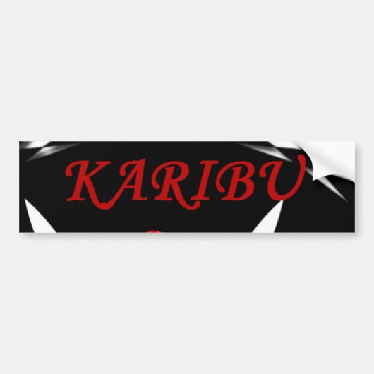 kARIBUウェルカムカーバンパーステッカー バンパーステッカー (正面)