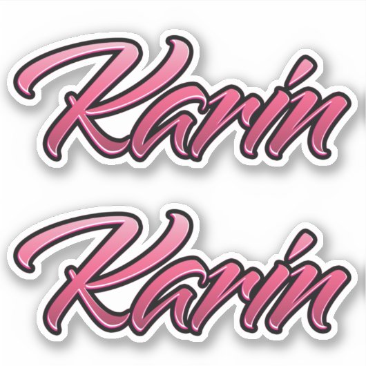 Karin faded pink Aufkleber Sticker Stickerset シール (正面)