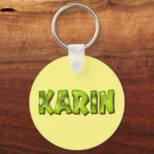 Karin Name Kiwi Design Schlüsselanhänger キーホルダー (正面)