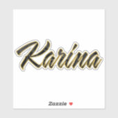 Karina black gold Lettering Aufkleber Sticker シール (シート)